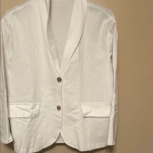 Classic White Cotton Blend Shirt